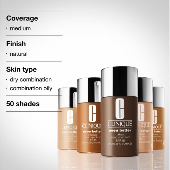 Clinique Even Better Makeup Broad Spectrum SPF 15 Foundation #16 Buff
NIB Sealed - Picture 10 of 11